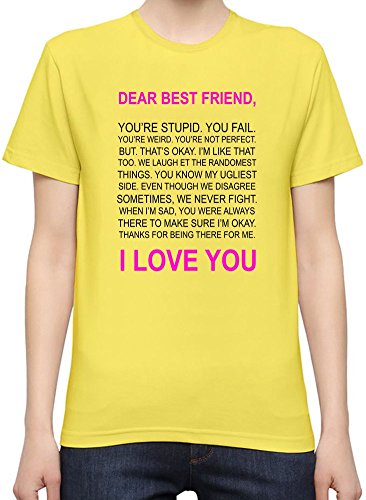Dear Best Friend Slogan Womenos Personalized T Shirt Custom