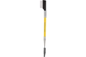 Bdellium Tools Professional Makeup Brush - Studio Series 725 Double End Metal Comb/Lash - With Soft Synthetic Fibers, For Prep Eyelashes (Yellow, 1pc)