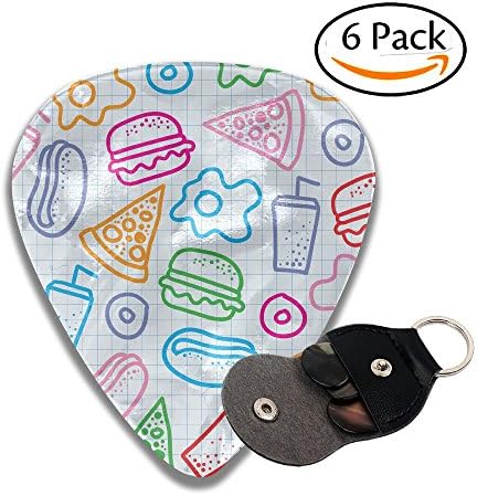 Hamburger Sausage Cola Classic Guitar Pick (6 Packs) Player's Guitar Packs