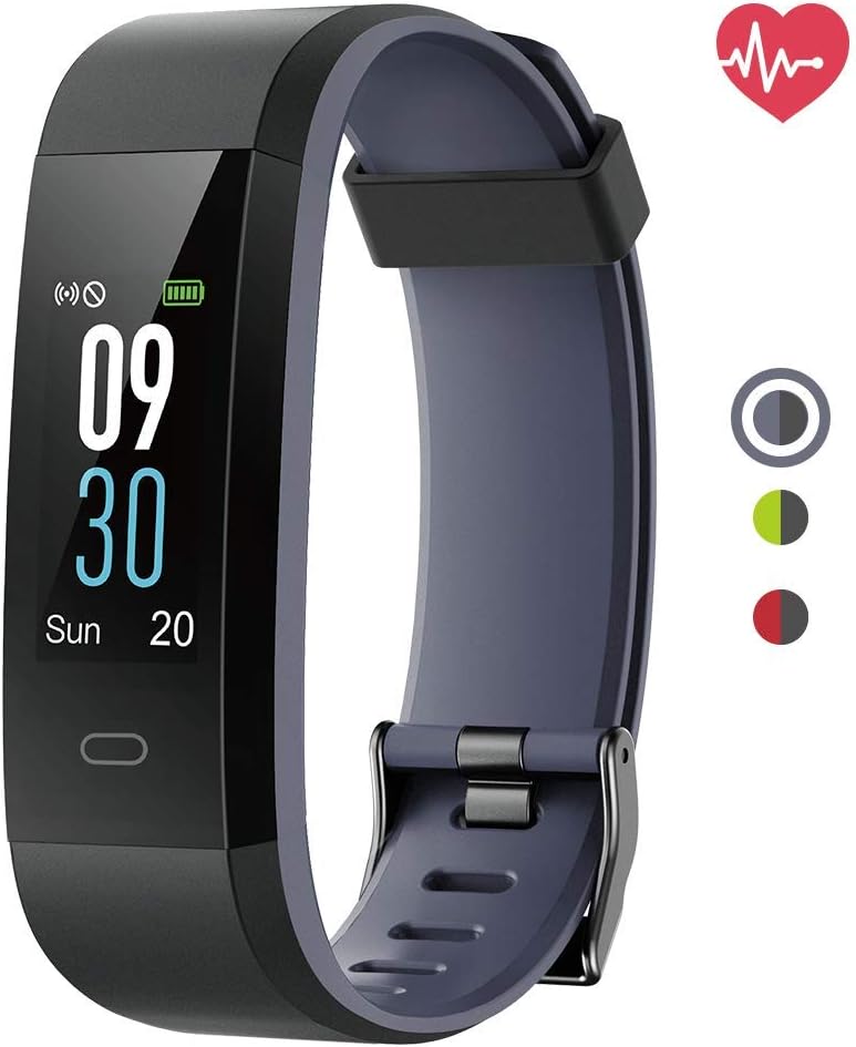 Delvfire Vega Fitness Tracker with Heart Rate Monitor, IP68 Waterproof, Colour Screen, Activity Tracker with Pedometer Step Counter, Sleep Monitor, 7-day Battery for Men, Women, Kids