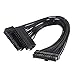 Pro 24 Pin Male to Female Dual PSU Power Supply Cable PC ATX Motherboard Adapter