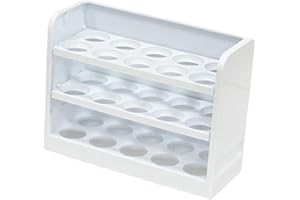 KALLORY Refrigerator Egg Organizer Tray Large Capacity Egg Holder for Kitchen Fridge Cabinet Countertop Use