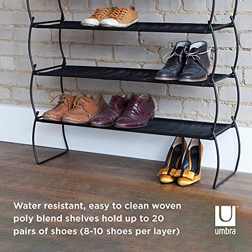 Umbra 318125040 Imelda Stackable Shoe Rack, Black Pricepulse