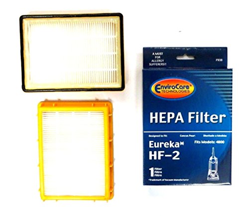 EnviroCare Replacement Vacuum HEPA Filters for Eureka HF-2 Ultra Smart, Boss, Omega, UltraSmart Vac Cyclonic, Whirlwind Uprights 3 Filters