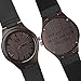 KOSTING Engraved Wooden Watch Anniversary Gifts for Men, Personalized Gifts for Husband Boyfriend Men Leather Strap Wristwatch Personalized Watches for Men