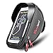 Bike Bag, Waterproof Touch Screen Bicycle Handbar Front Phone Frame Bag Holder For iPhone X 8 7 Plus 6s 6 plus 5s 5 / Samsung Galaxy s7 s6 note 7 Cellphone Below 6.0 Inch With Sun Visor