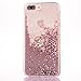 iPhone 7 Plus Case, Toposend Liquid Case Fashion Creative Design Flowing Liquid Floating Luxury Bling Glitter Beads Sparkle with Carved Rhinestone Diamond TPU Bumper for iPhone 7 Plus (Rose Gold)
