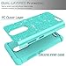 LeYi for ZTE Zmax Pro Case,ZTE Carry Case for Girls Women, Luxury Glitter Bling Cute Design [PC Silicone Leather] Shockproof Protective Case for ZTE Z981 Mint