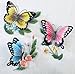 Collections Etc 3D Metal Sculpted Butterflies Wall Art, Hand-Painted, 3 PC Set