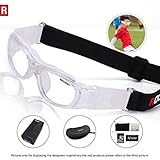 ROCKNIGHT Kids Safety Glasses Basketball Goggles Sports Prescription Glasses for Volleyball Football Soccer 0855 Transparent