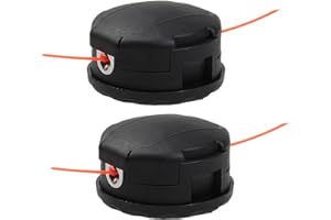 AMINORD 2 Packs Trimmer Head for Echo Speed Feed 400 SRM Series Straight Shaft Bump Feed Weed Eater (10mm x 1.25mm LH), Perfectly Fits SRM-225 SRM-230 SRM210 and More, Replace OEM Part #99944200907