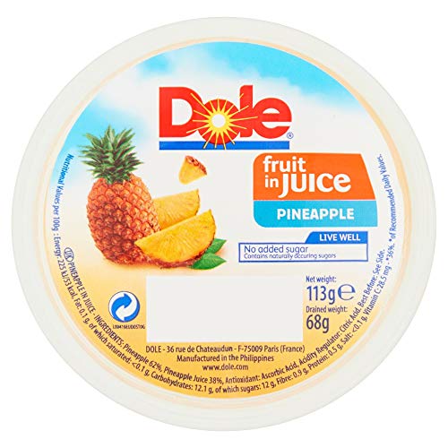 DOLE FRUIT IN JUICE PINEAPPLE, 113 G