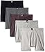 Beverly Hills Polo Club Men's 5 Pack Comfort Boxer Brief, Black/Grey Heather/Charcoal/Charcoal Heather/Light Grey, Large