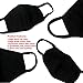 Marygel 5 Pcs Reusable Washable Activated Carbon Cotton Warm PM 2.5 Dust Masks Flu Masks(Black 5 Pcs)