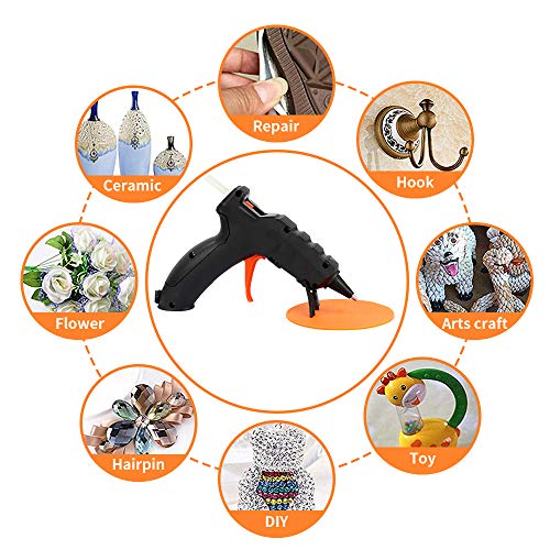 Hot Glue Gun, AONOKOY 60W Mini Glue Gun with 30pcs Glue Sticks, Anti-hot Cover Melt Glue Gun Kit for Creative Arts & Crafts, Home Quick Repairs, Festival Decoration