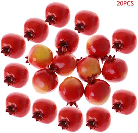 CURT SHARIAH 20pcs Lifelike Simulation Artificial Pomegranate Fake Fruit Home Party Decor