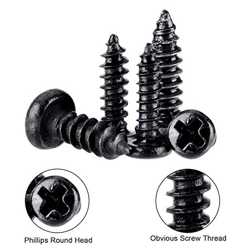 MEIYYJ M1 M1.2 M1.4 M1.7 Mix PA Phillips Head Micro Screws Round Head Self-Tapping Electronic Mini Wood Screws Kit, Pack of 1000