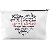 Pliwcas Grandma Gifts Travel Bag for Women Nanny Birthday Chirstmas Gifts for Women Grandmom Nana Appreciation Thank you Bag from Granddaughter Grandson Grandma Cosmetic Bag for Purse