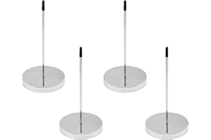 PETIT MANON 4 Pack Desk Receipt Holder Bill Fork,Receipt Spindle Receipt Holder Spike,Check Bill Holder,Stainless Steel Ticket Spike Check Spindle for Restaurant Supermarket Checkout Counter Accountant