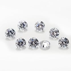 JIANGYUANGEMS 1.8mm 5A Round Machine Cut White