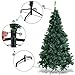 Goplus 8ft Artificial Christmas Tree with Solid Metal Stand for Holiday Indoor and Outdoor Decoration, Green