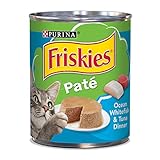 Purina Friskies Pate Wet Cat Food, Ocean Whitefish & Tuna Dinner - (12) 13 oz. Cans