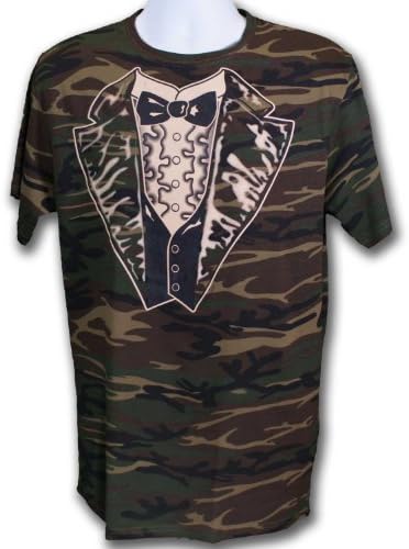 Camo Tuxedo T-Shirt Jungle Military Pattern XX