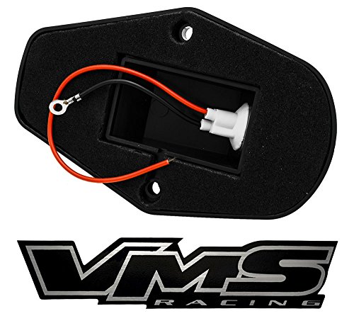 80-97 VMS Racing BLACK BASE Cab Roof Marker Lights in SMOKE LENS with WHITE LEDs for CRL 264139BK for FORD F350 F250 F150 (5 Piece COVERS with BASE Complete Kit) 1980-1997