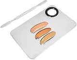 Rowwait Makeup Mixing Palette Set Stainless Steel Cosmetic Foundation Spatula view 1