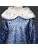 Monissy La Reine des Neiges Elsa Princesse Robe Fille Bleu Col Blanc Duvet Manche Longue Cape