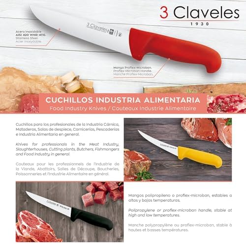 CUCHILLO CARNICERO POLIPROPILENO Negro 20 cm - 8" FH 3C