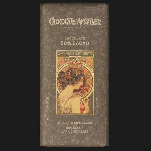 Dark 50% Cacao Chocolate Bar by Chocolate Amatller (3 ounce)