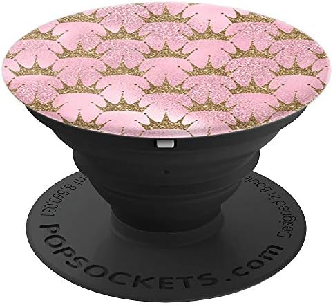 Crown popsocket: Pink Crown for Princesses PopSockets PopGrip: Swappable Grip for Phones & Tablets