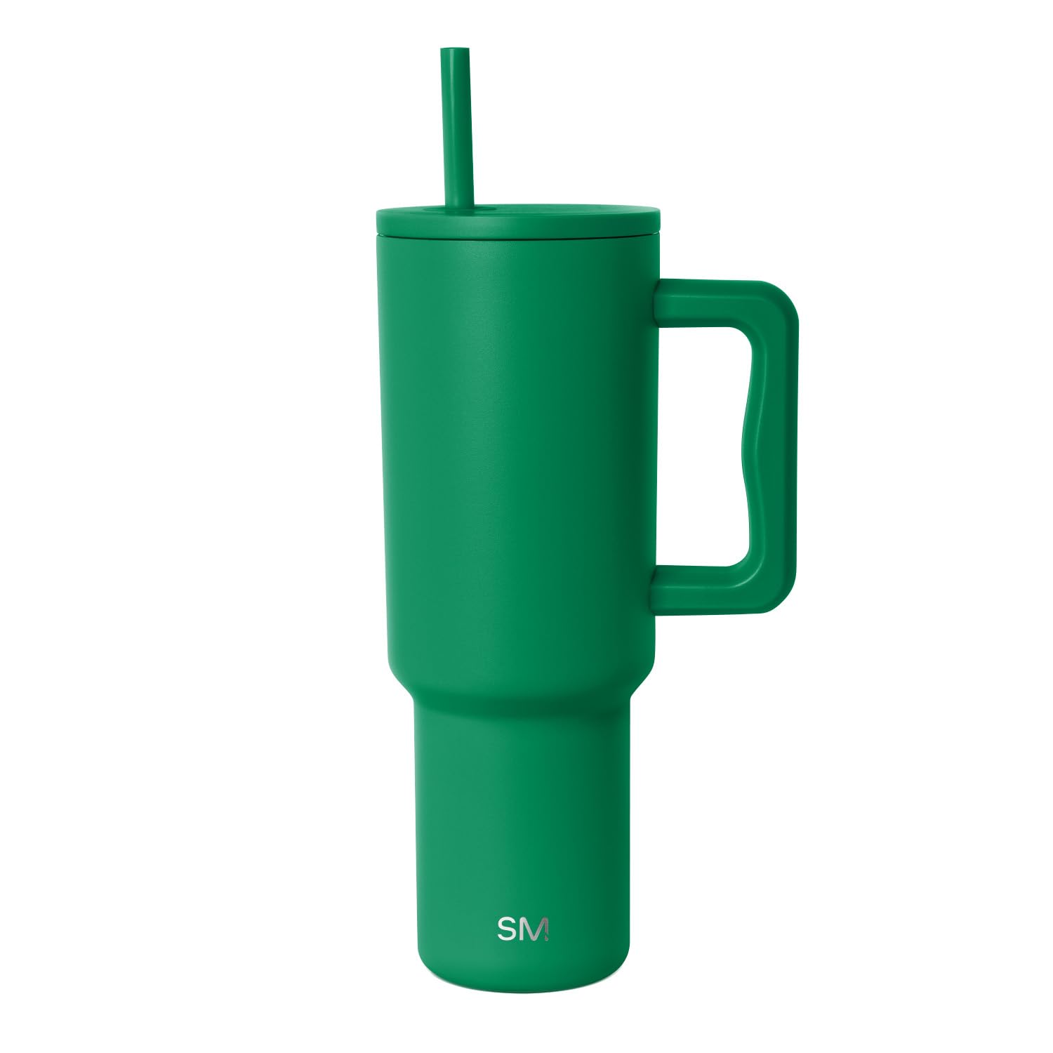 Simple Modern 40 oz Trek Tumbler with Handle and Straw Lid | Cup Holder Friendly Insulated Stainless Steel Travel Mug | Kelly Green Image