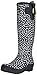 Joules Women's Wellyprint Rain Shoe, Black Spot White, 8 M US
