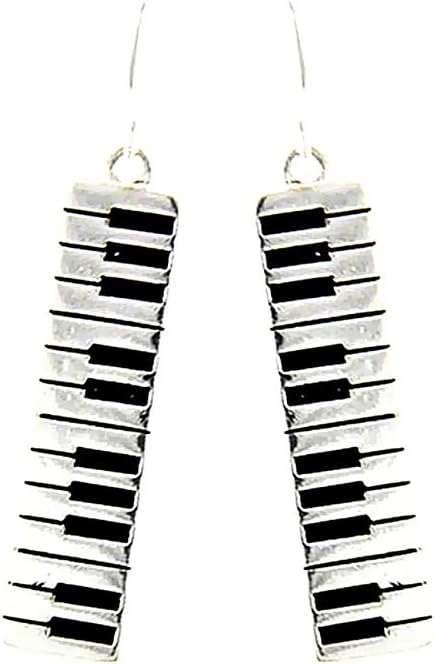 Silver Piano/Organ Keyboard Drop Earrings