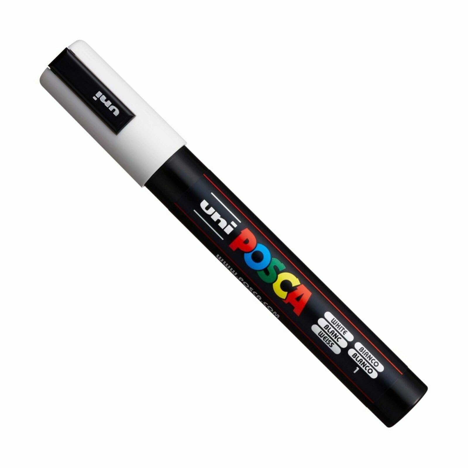 uni-ball Posca PC-5M Marker Medium Tip - White, Pack of 12