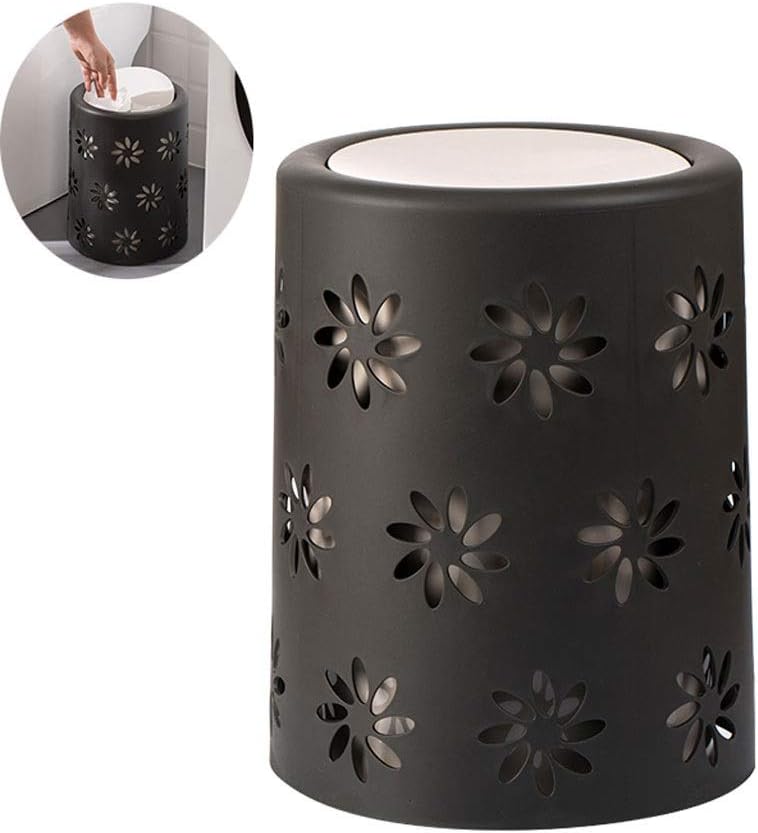 ZCX Clamshell Simple Modern Trash Can With Lid Waste Paper Basket Living Room Bathroom Bedroom Kitchen Dustbins