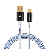 Short USB C Cable 0.8ft 0.25m, CableCreation Braided USB C to A Cable 3A Fast Charging 480Mbps Data, Compatible with New MacBook (Pro), GoPro Hero 7 6 5, Yoga 900, Pixel 3 XL, Blue [56K Resistor]