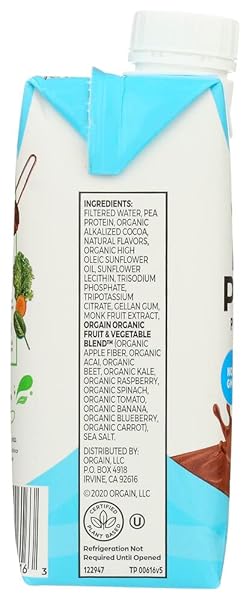 ORGAIN CREAMY CHOCOLATE PLANT BASED PROTEIN SHAKE, 11 FZ
