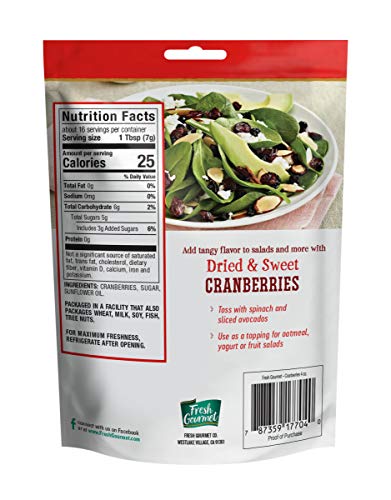 Fresh Gourmet Dried Sweet Cranberries, 4 oz (Pack of 9) - Image 2
