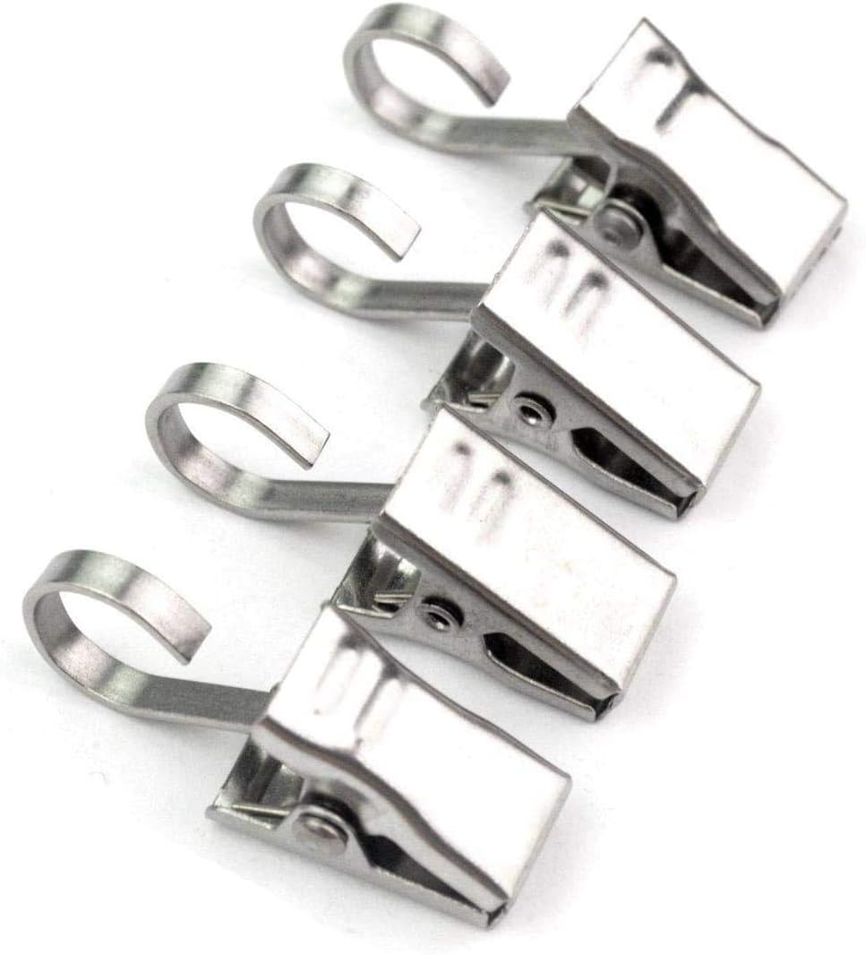 Golden Apple Heavy Duty Stainless Steel Metal Clips w/Hook for Curtain Photos, Art Craft Hanger Hanging Clips Home Decoration (30 Pack) - Image 4