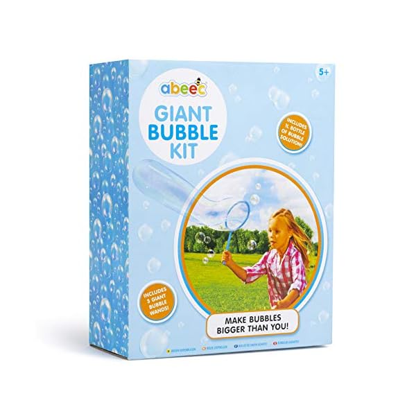 abeec-Giant-Bubble-Kit-for-Kids-Contains-3-Giant-Bubble-Wands-Bubble-Tray-and-1-Litre-of-Bubble-Solution-Outdoor-Toys-and-Fun-for-the-Garden-for-Kids abeec Giant Bubble Kit for Kids - Contains 3 Giant Bubble Wands, Bubble Tray and 1 Litre of Bubble Solution - Outdoor…