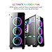 RGB Case Fans 120mm 5 Pack, ICETEK 3In1 Kit LED PC Computer Case Fan RGB, 366 Modes with Controller and Remote, Reinforced Quiet Fan Blade Design, Adjustable Colorful Cooling Cooler (5 Pack)