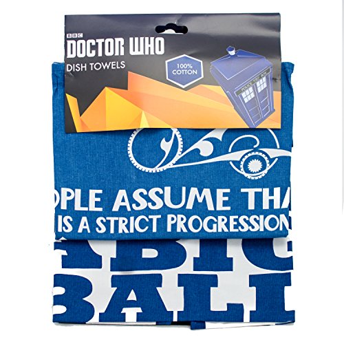 Doctor Who Dish Towels - Timey Wimey Cotton Kitchen Cloths - 2-Piece Set - Thumbnail 3