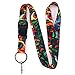 Buttonsmith Tiffany Peacock Premium Lanyard - with Buckle and Flat Ring - Made in the USA