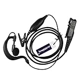 abcGoodefg PM12 G Shape Two-Way Radio Surveillance FBI Style Police Earpiece Kit for Motorola XPR3300 and XPR3500 XIR P6620 XIR P6600 E8600 E8608 MotoTRBO (G Shape earpiece #2)