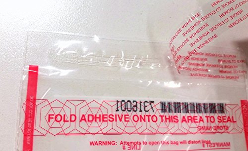 Service Central CA B511A Clear 6 x 9 PermaLok Cash Transmittal bag for Cash Drop, 50 / pack