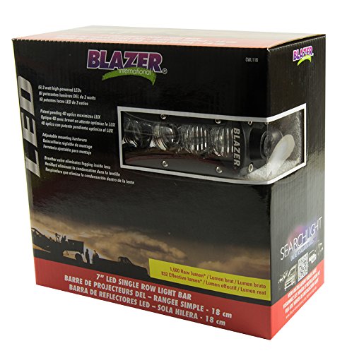 Blazer CWL118 LED 7" Single Row Light Bar with Flood/Spot Beam Pattern, 1 Pack