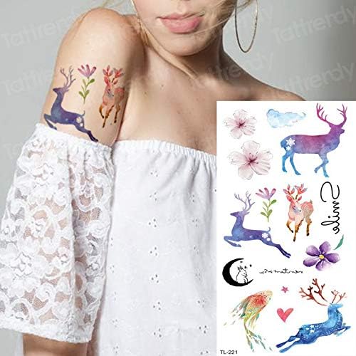 7pcs Temporary Tattoo Sleeves Arm Tattoos Dolphin Sea Swallow